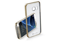 Калъфи Cellular line ClearCrystal за Samsung Galaxy S7, златист-прозрачен