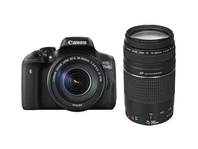 DSLR Canon EOS 750D с 18-135mm IS STM и 75-300mm III USM