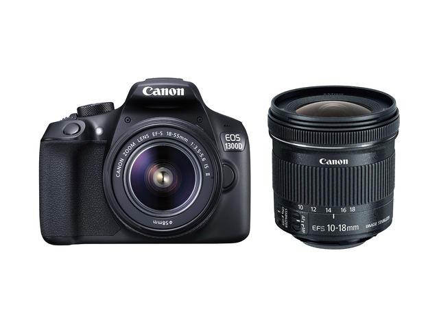 DSLR Canon EOS 1300D с 18-55mm IS II и 10-18mm IS STM