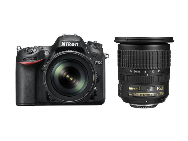 DSLR Nikon D7200 с 18-105mm VR и 10-24mm ED