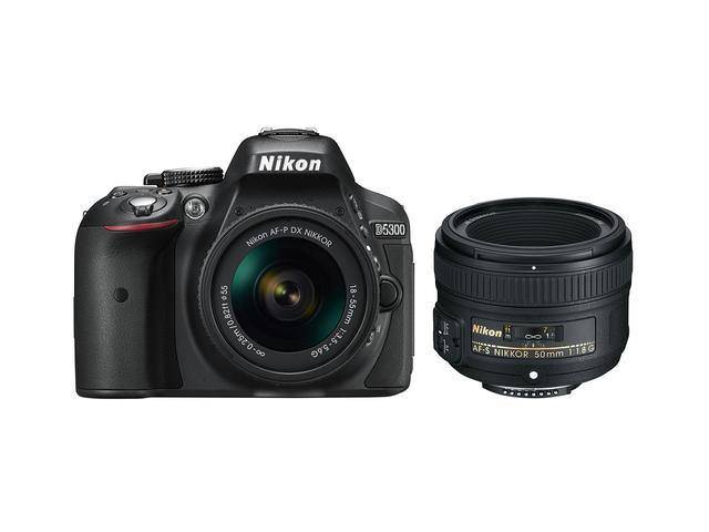 DSLR Nikon D5300 с AF-P 18-55mm f/3.5-5.6G и 50mm f/1.8G