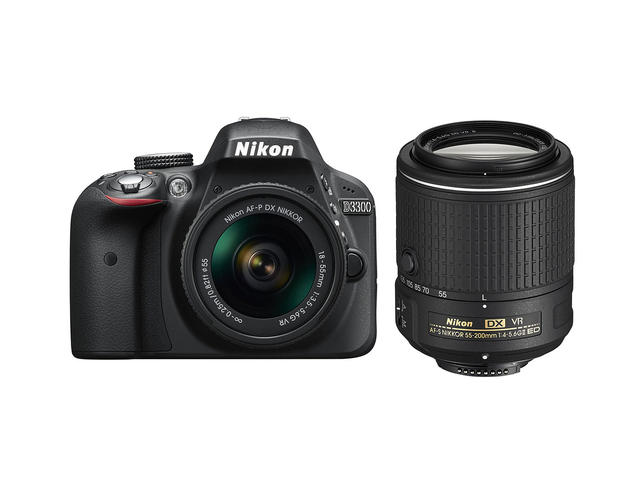 DSLR Nikon D3300 с AF-P 18-55mm VR и 55-200mm VR II