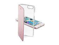Калъфи Cellular line ClearBook за iPhone 7, прозрачен-розов
