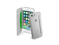 Калъфи Cellular line ClearBook за iPhone 7, прозрачен-сребрист