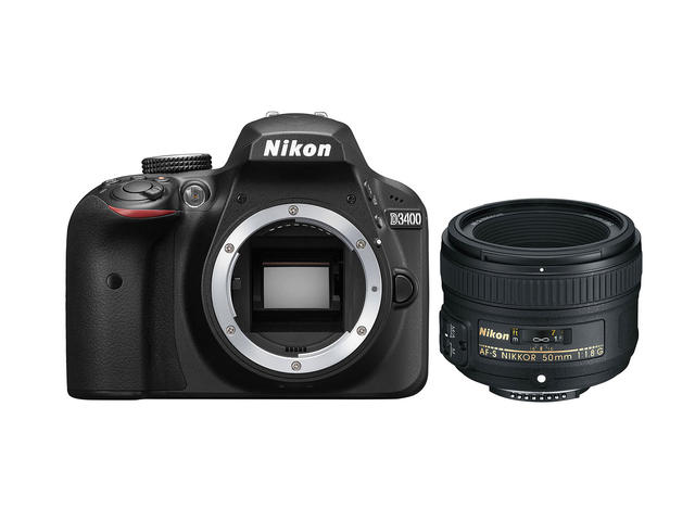 DSLR Nikon D3400 с обектив 50mm f/1.8G