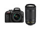 DSLR Nikon D3400 с AF-P 18-55mm VR и AF-P 70-300mm VR