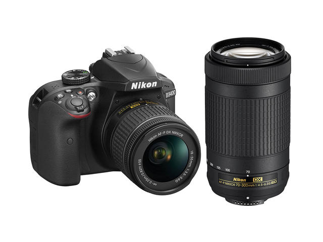 DSLR Nikon D3400 с AF-P 18-55mm f/3.5-5.6G и AF-P 70-300mm ED