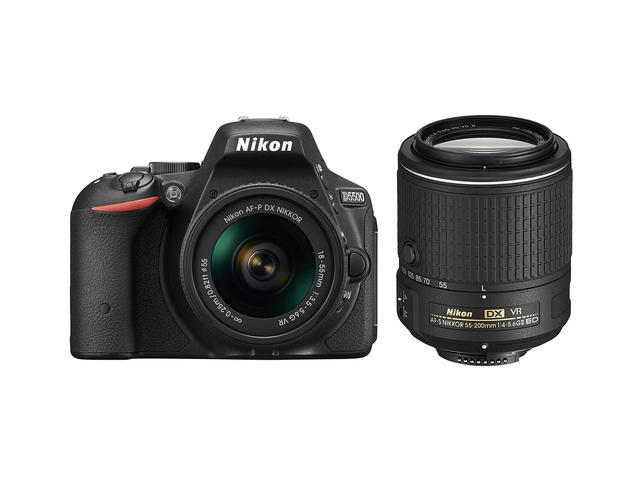 DSLR Nikon D5500 с AF-P 18-55mm VR и 55-200mm VR II