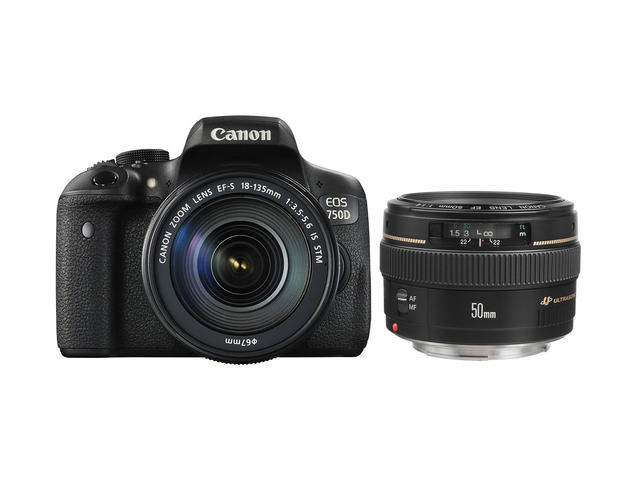 DSLR Canon EOS 750D с 18-135mm IS STM и 50mm f/1.4 USM