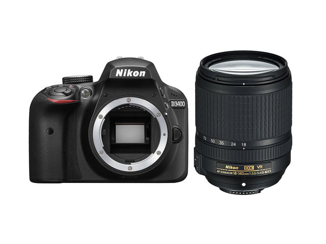 DSLR Nikon D3400 с обектив 18-140mm f/3.5-5.6G ED VR