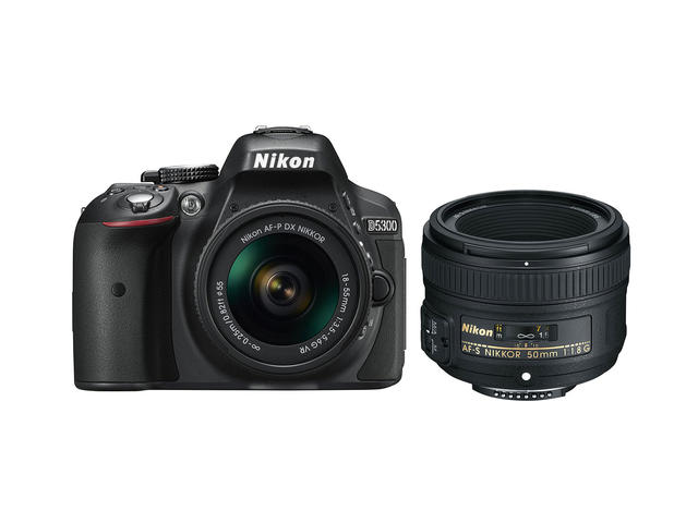 DSLR Nikon D5300 с AF-P 18-55mm VR и 50mm f/1.8G