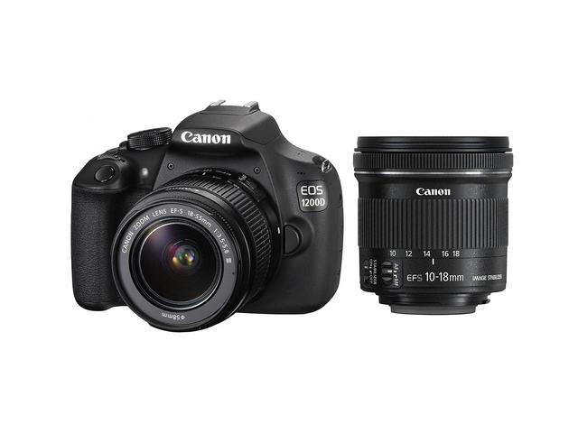 DSLR Canon EOS 1200D с 18-55mm DC III и 10-18mm IS STM