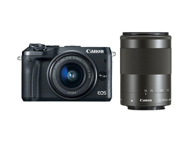 Mirrorless Canon EOS M6 с 15-45mm IS STM и 55-200mm IS STM
