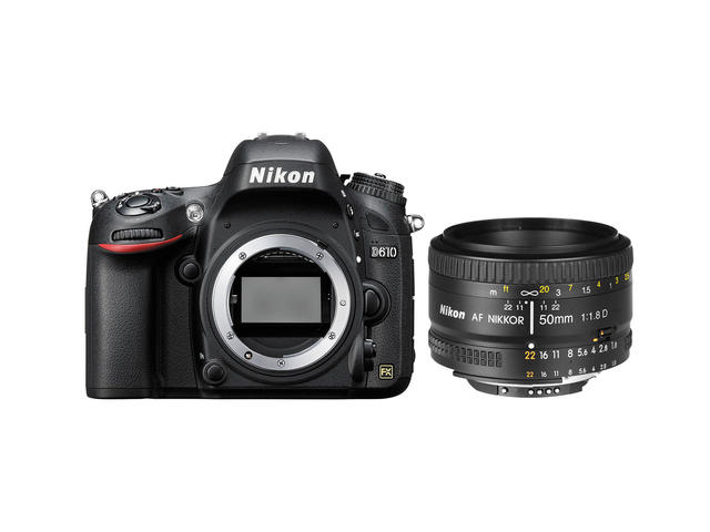 DSLR Nikon D610 с обектив 50mm f/1.8D