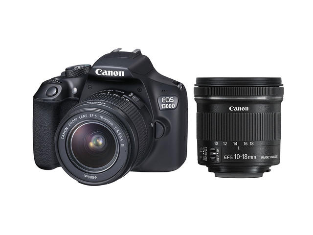 DSLR Canon EOS 1300D с 18-55mm DC III и 10-18mm IS STM