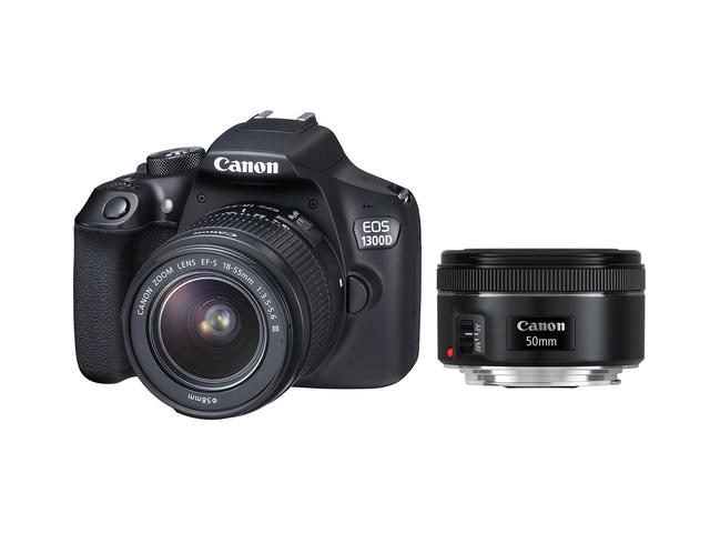 DSLR Canon EOS 1300D с 18-55mm DC III и 50mm f/1.8 STM