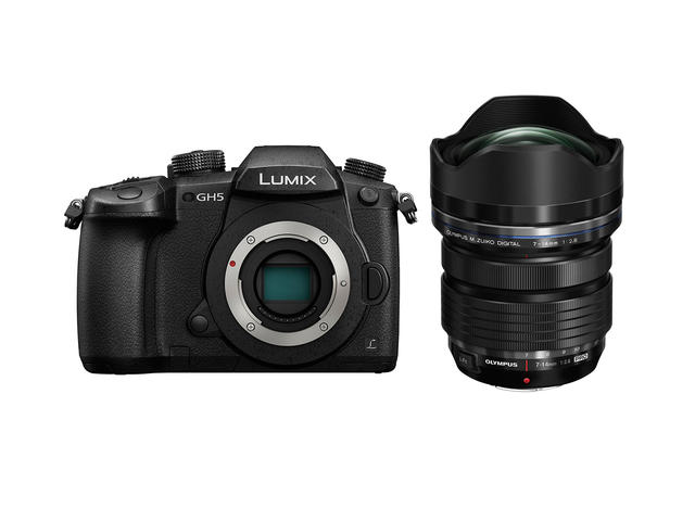 Mirrorless Panasonic Lumix DC-GH5 с Olympus 7-14mm f/2.8 PRO
