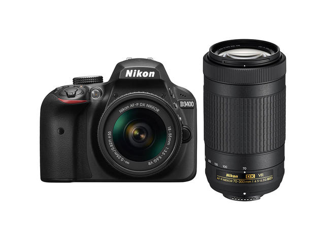 DSLR Nikon D3400 с AF-P 18-55mm VR и AF-P 70-300mm VR