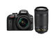 DSLR Nikon D3400 с AF-P 18-55mm VR и AF-P 70-300mm VR