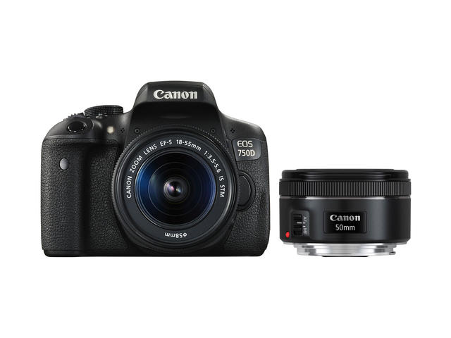 DSLR Canon EOS 750D с 18-55mm IS STM и 50mm f/1.8 STM