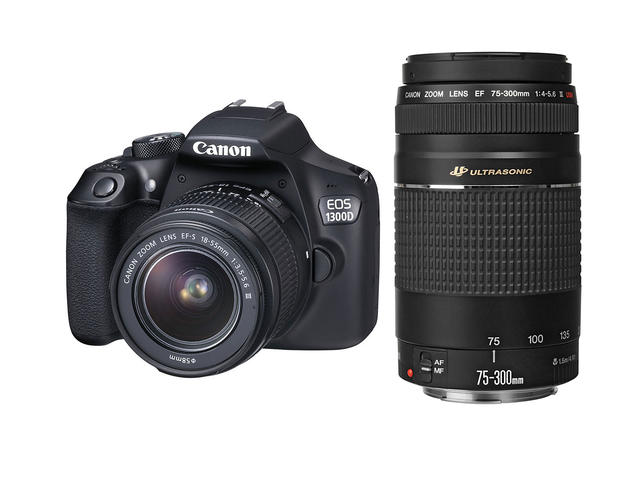 DSLR Canon EOS 1300D с 18-55mm DC III и 75-300mm III USM
