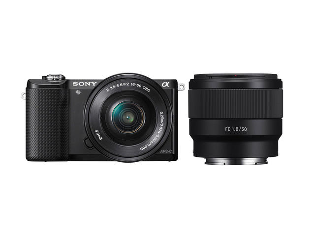 Mirrorless Sony Alpha 5000 с 16-50mm PZ OSS и FE 50mm f/1.8