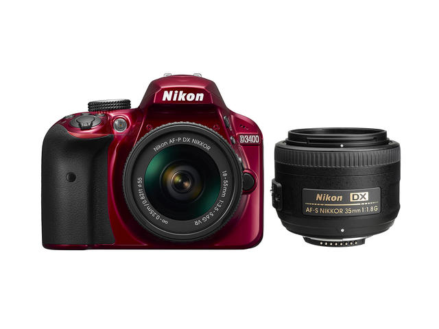 DSLR Nikon D3400 с AF-P 18-55mm VR и DX 35mm f/1.8G
