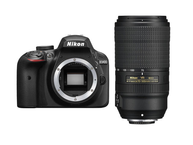 DSLR Nikon D3400 с обектив AF-P 70-300mm f/4.5-5.6 E ED VR