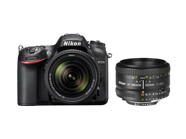 DSLR Nikon D7200 с DX 18-140mm VR и 50mm f/1.8D