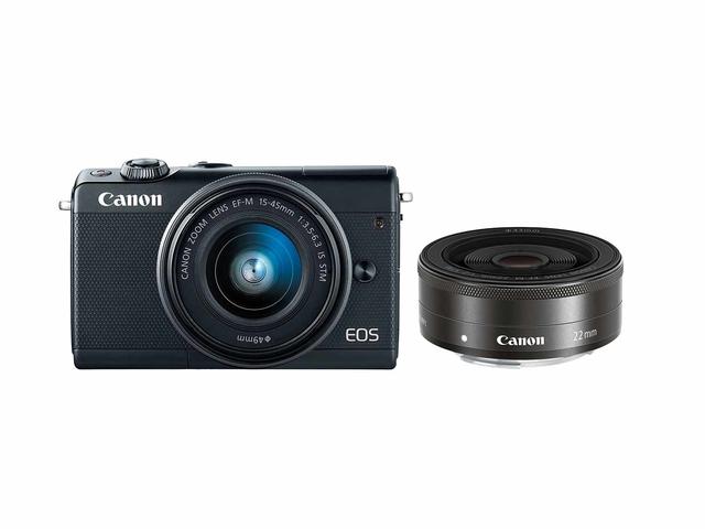 Mirrorless Canon EOS M100 с 15-45mm IS STM и 22mm f/2 STM