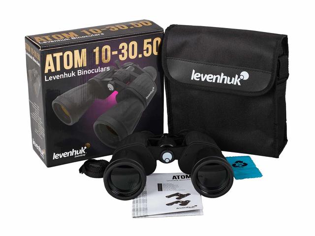 Бинокли Levenhuk Atom 10-30x50