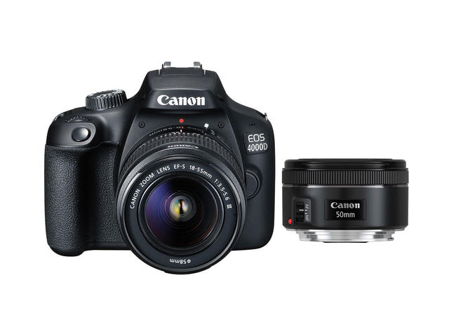 DSLR Canon EOS 4000D с 18-55mm DC III и 50mm f/1.8 STM