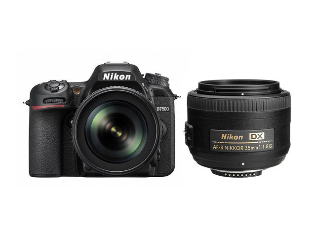 DSLR Nikon D7500 с 18-105mm VR и DX 35mm f/1.8G