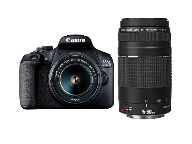DSLR Canon EOS 2000D с 18-55mm IS II и 75-300mm III