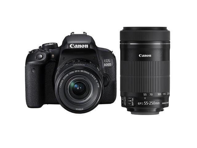 DSLR Canon EOS 800D с 18-55mm IS STM и 55-250mm IS STM
