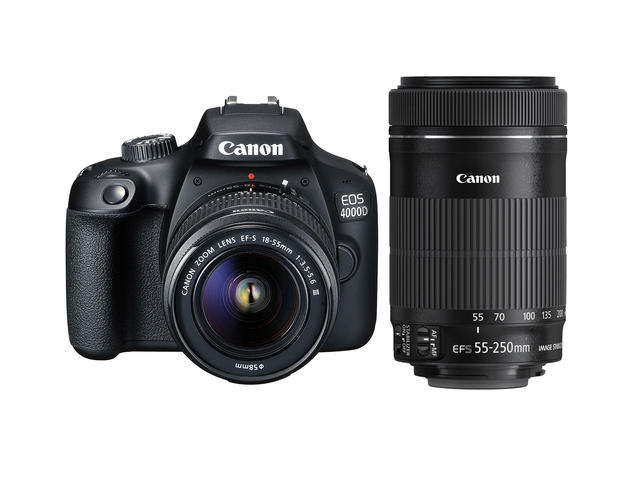 DSLR Canon EOS 4000D с 18-55mm DC III и 55-250mm IS STM
