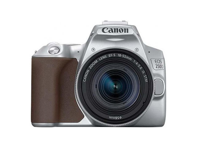 DSLR Canon EOS 250D (сребрист) + Canon EF-S 18-55mm f/3.5-5.6 IS