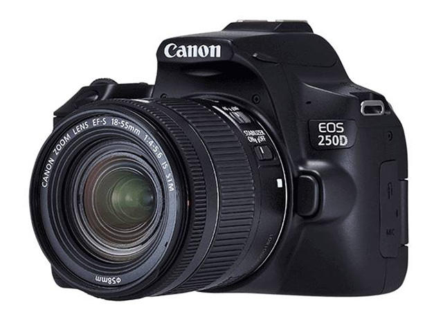 DSLR Canon EOS 250D (черен) + Canon EF-S 18-55mm f/3.5-5.6 IS