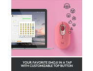 Мишки Logitech POP Mouse with emoji, HEARTBREAKER ROSE