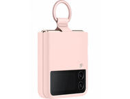 Калъфи Samsung Galaxy Z Flip4 силиконов калъф с пръстен, розов