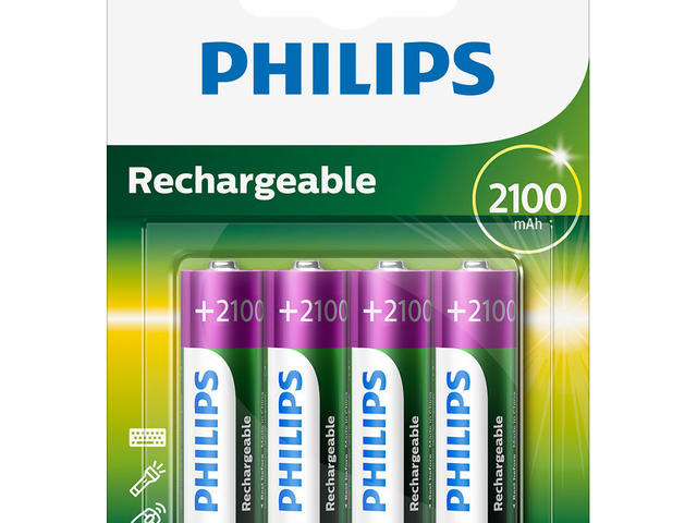 Батерии за камери  PHILIPS Rechargeable презареждаща батерия AA 2100 mAh 4-blister 