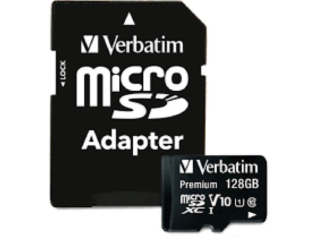 Карти памет Verbatim Micro SDXC 128GB Premium Class 10 UHS-1