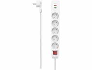 Разклонители Hama разклонител 5 гнезда, USB-C/USB-A 18 W
