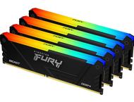 Оперативна памет 128GB (4x32GB) DDR4 3200MT/s Kingston FURY BEAST Black RGB