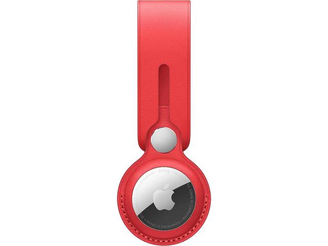 Тракери Apple AirTag Leather Loop - Red
