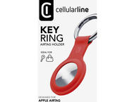Тракери Cellular line Key Ring за Apple AirTag, в червено