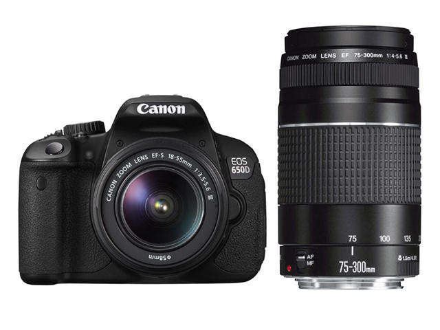 DSLR Canon EOS 650D с обективи 18-55mm DC III и 75-300mm DC III