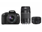 DSLR Canon EOS 650D с 18-55mm DC III, 75-300mm DC III и 50mm f/1.8 II