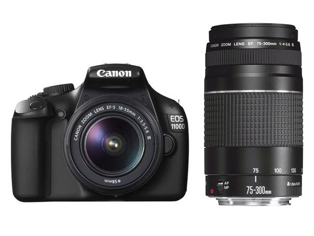 DSLR Canon EOS 1100D с обективи 18-55mm III и 75-300mm III