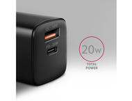 Зарядни устройства Axagon ACU-PQ20 PD3.0 & QC4+ DUAL OUTPUTS wall charger 20W